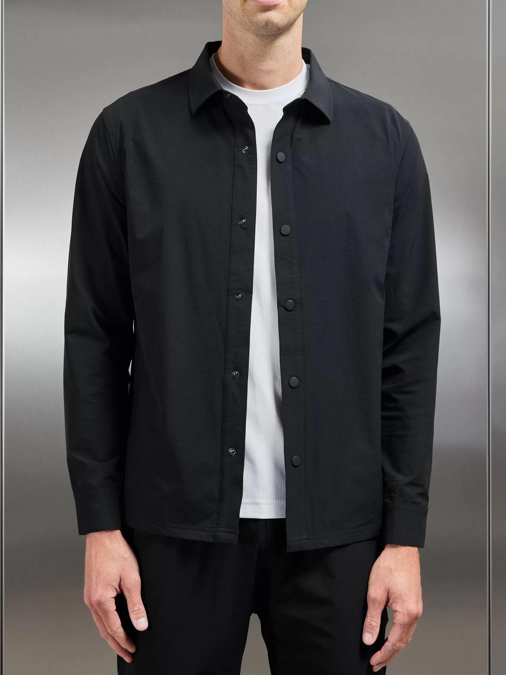 Best ARNE Active Technical Overshirt - Black