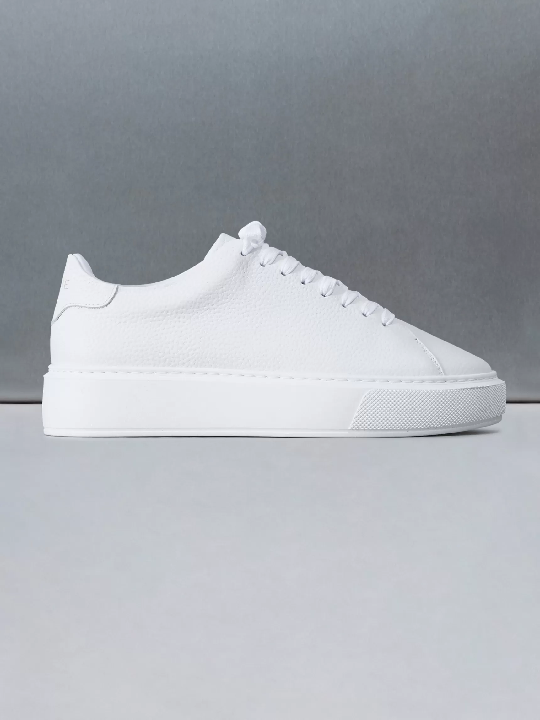 Flash Sale ARNE Basic Essential Leather Trainer - Triple White TripleWhite