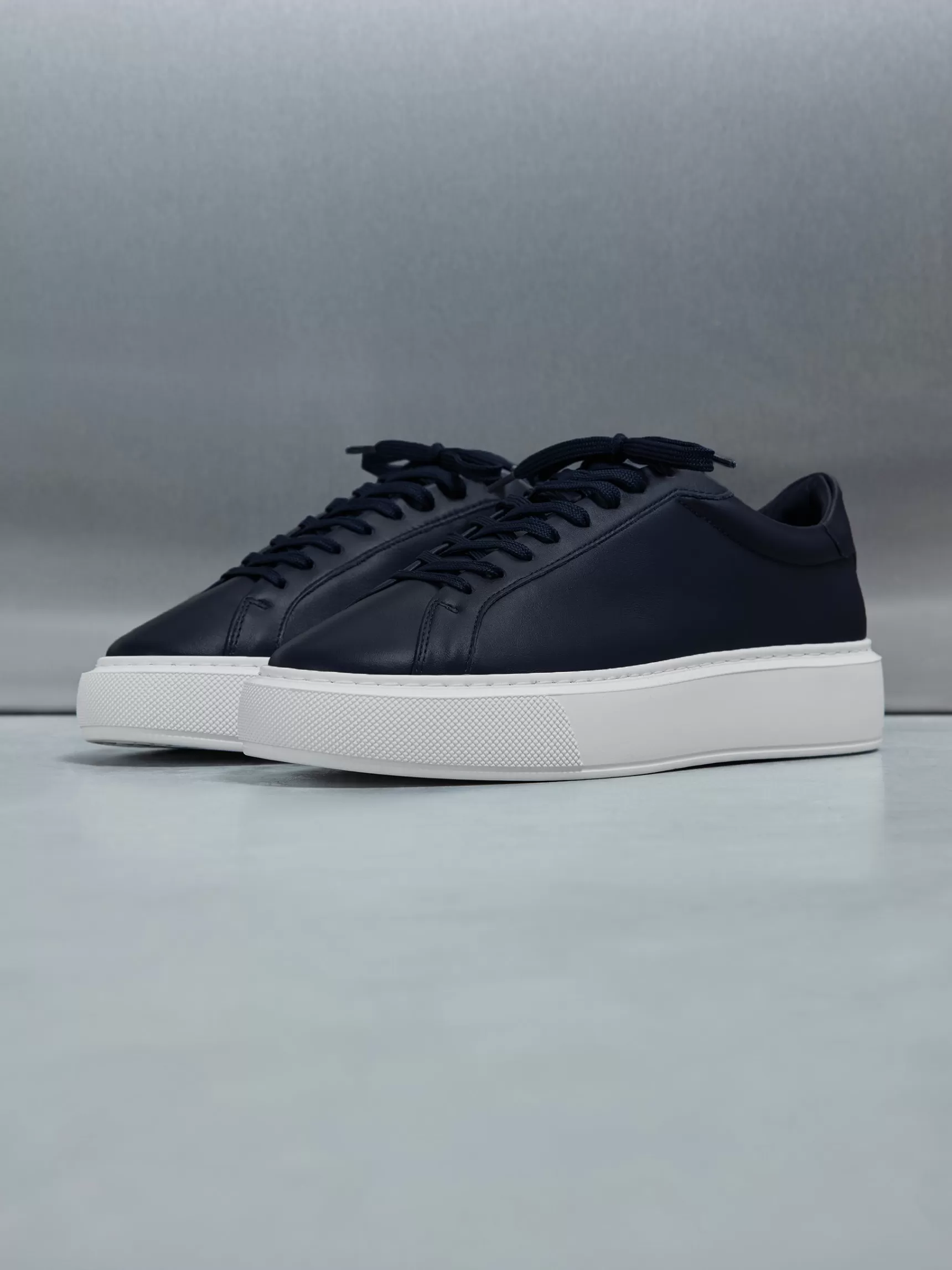 Online ARNE Essential Leather Trainer - Navy