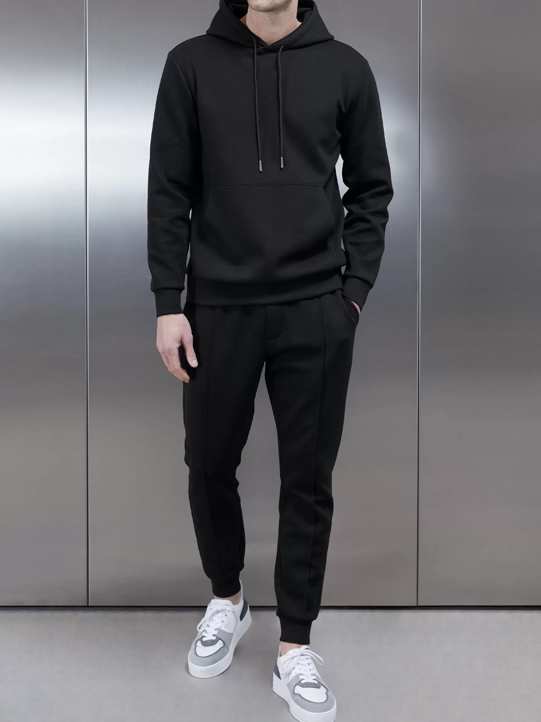 Best ARNE Interlock Jersey Hoodie - Black