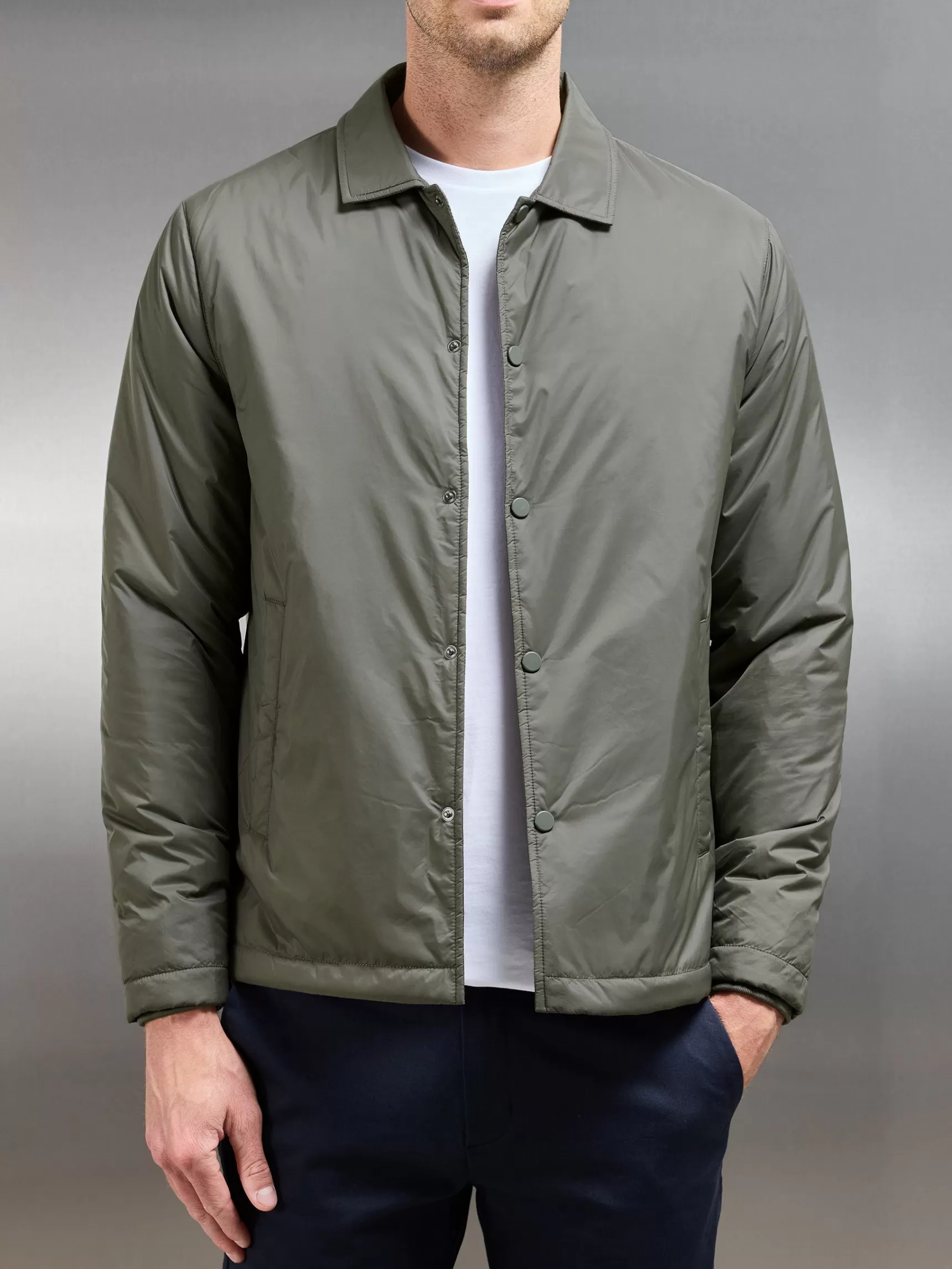 Hot ARNE Padded Coach Jacket - Olive