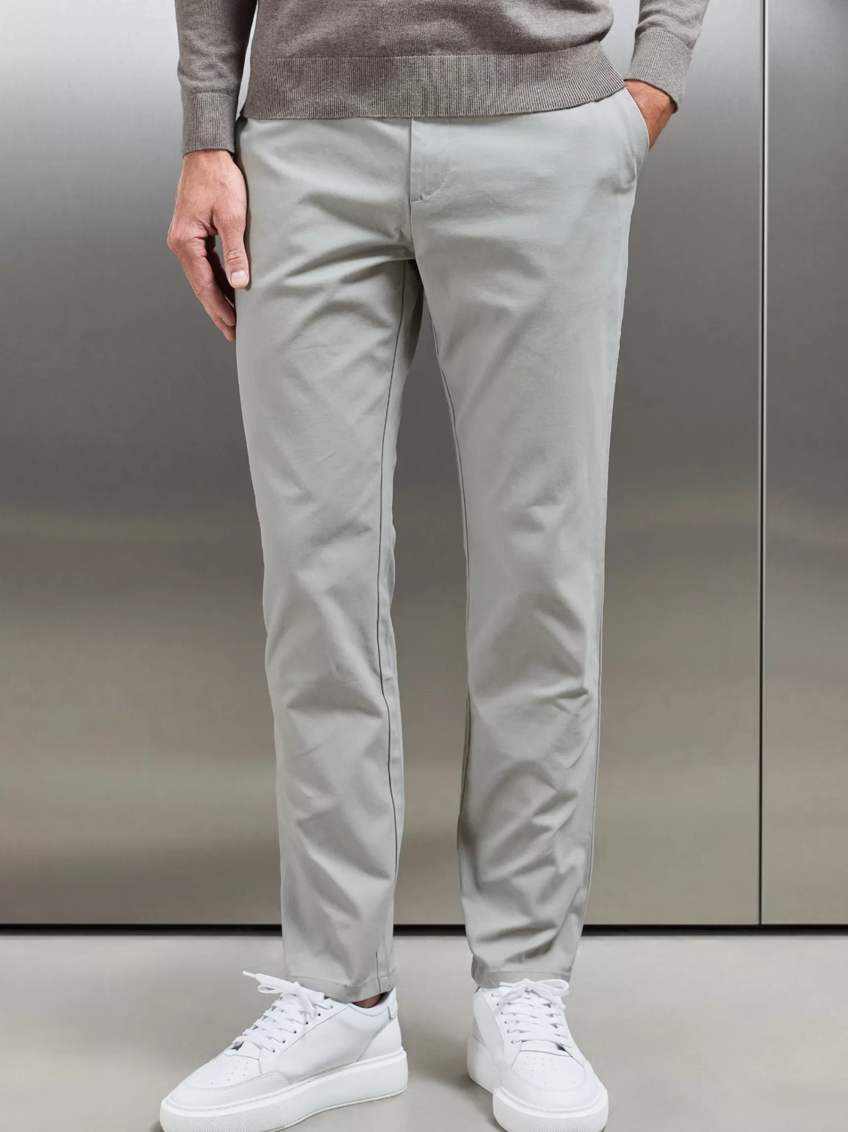 Sale ARNE Relaxed Fit Chino Trouser - Stone