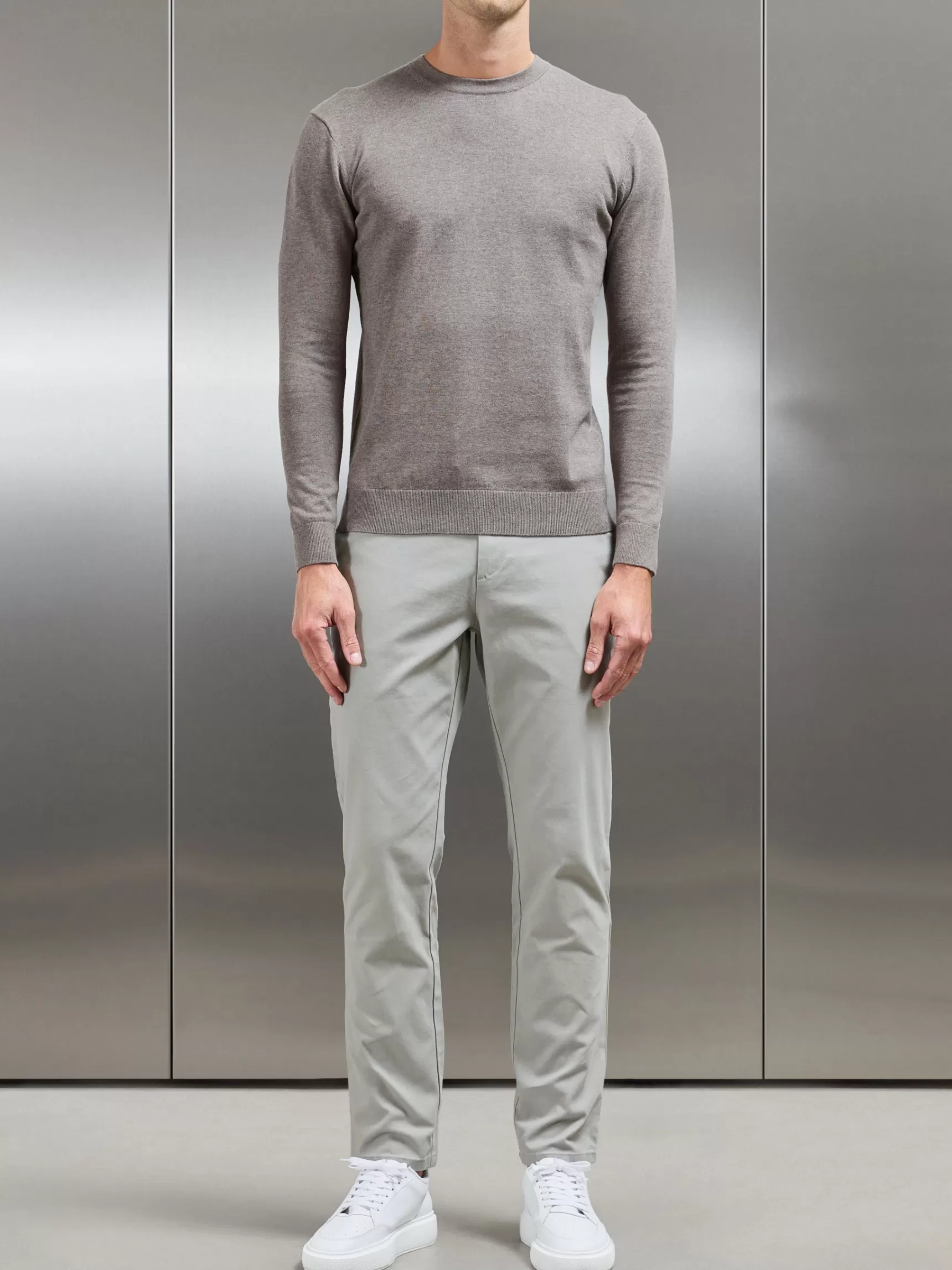 Sale ARNE Relaxed Fit Chino Trouser - Stone