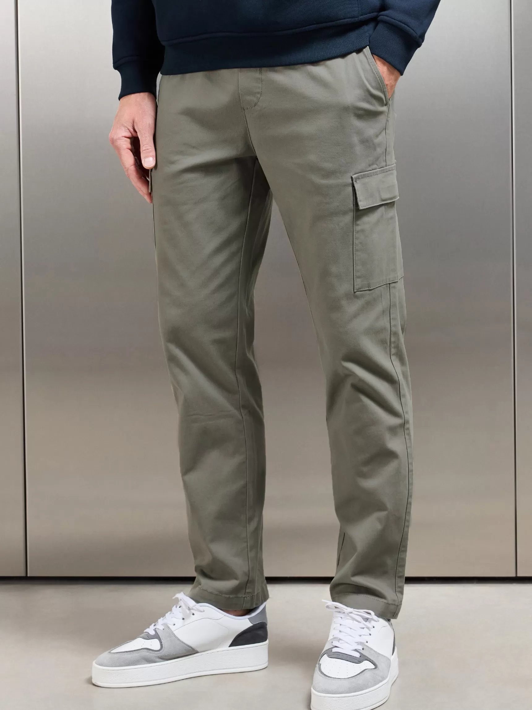 Best ARNE Relaxed Fit Cotton Cargo Pant - Olive