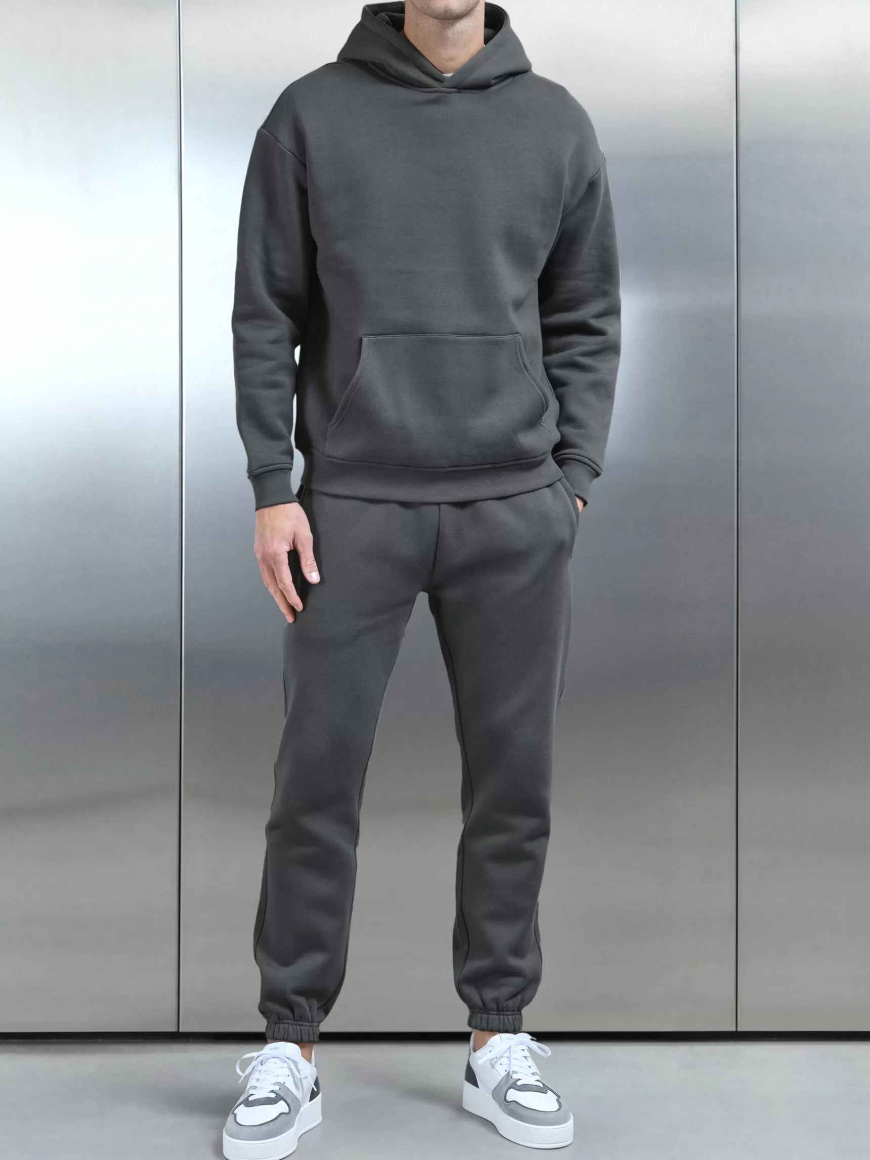 Best ARNE Relaxed Fit Hoodie - Grey