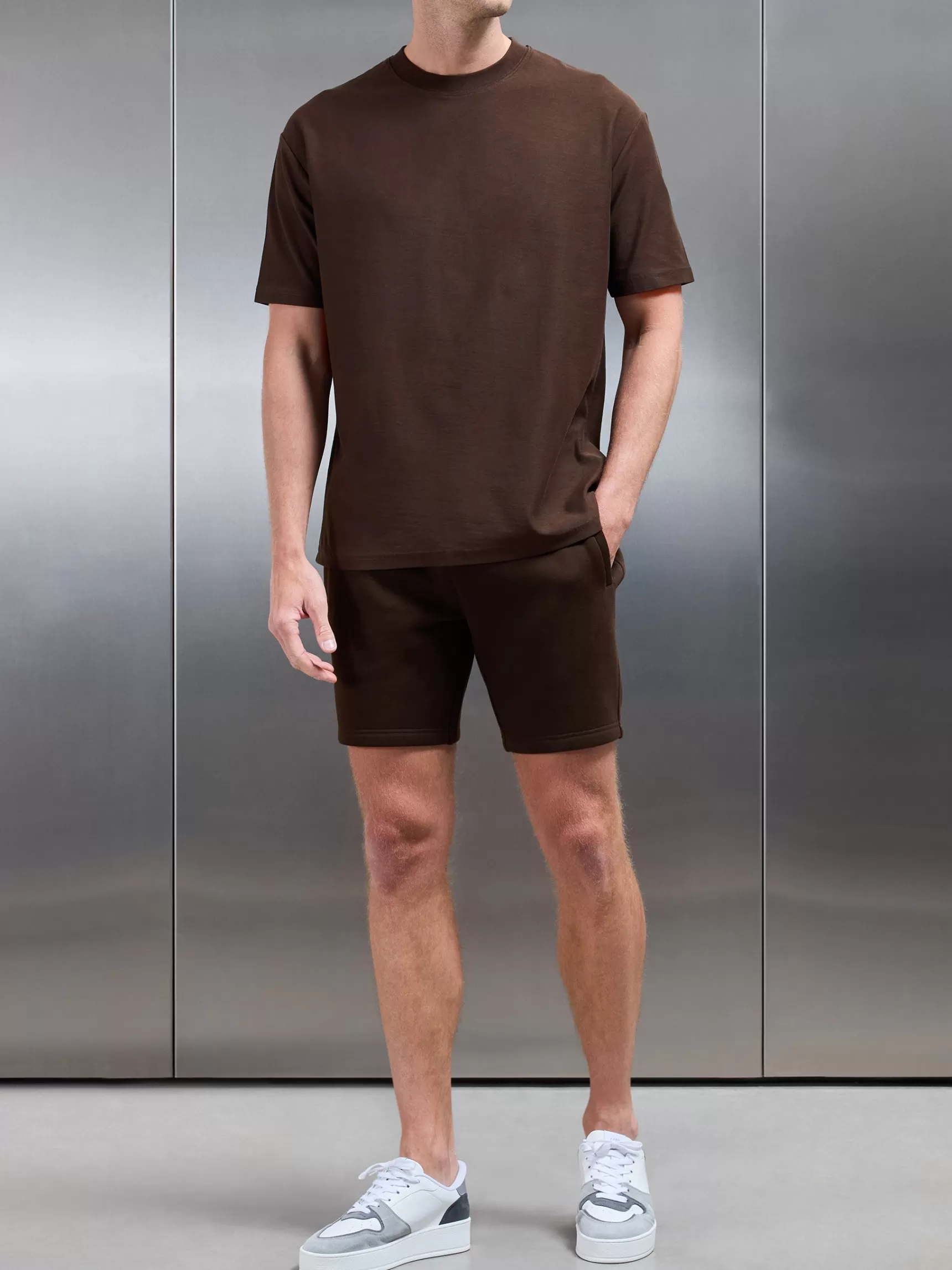 Cheap ARNE Relaxed Fit Short - Brown