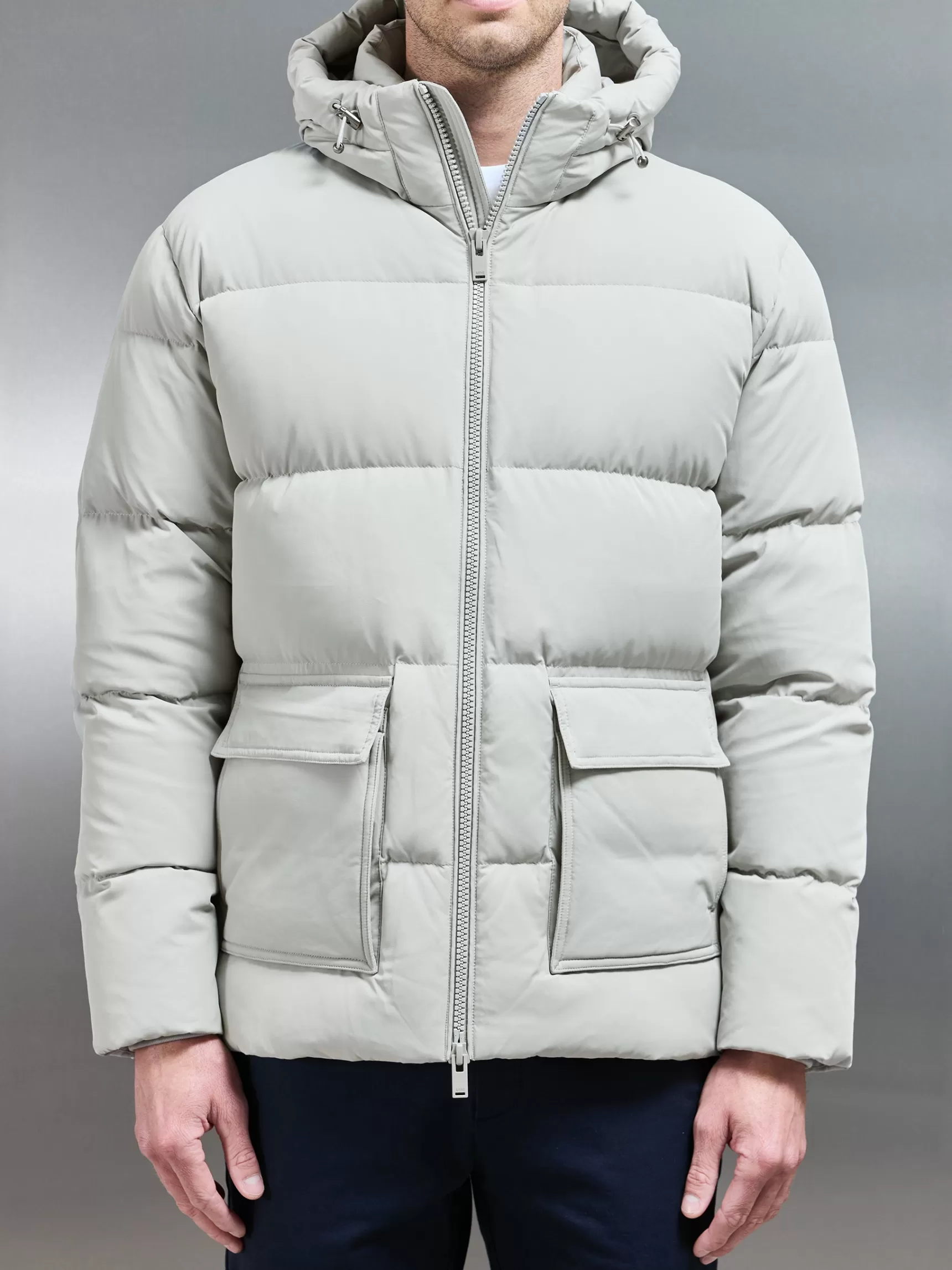 Best ARNE Short Down Parka - Stone