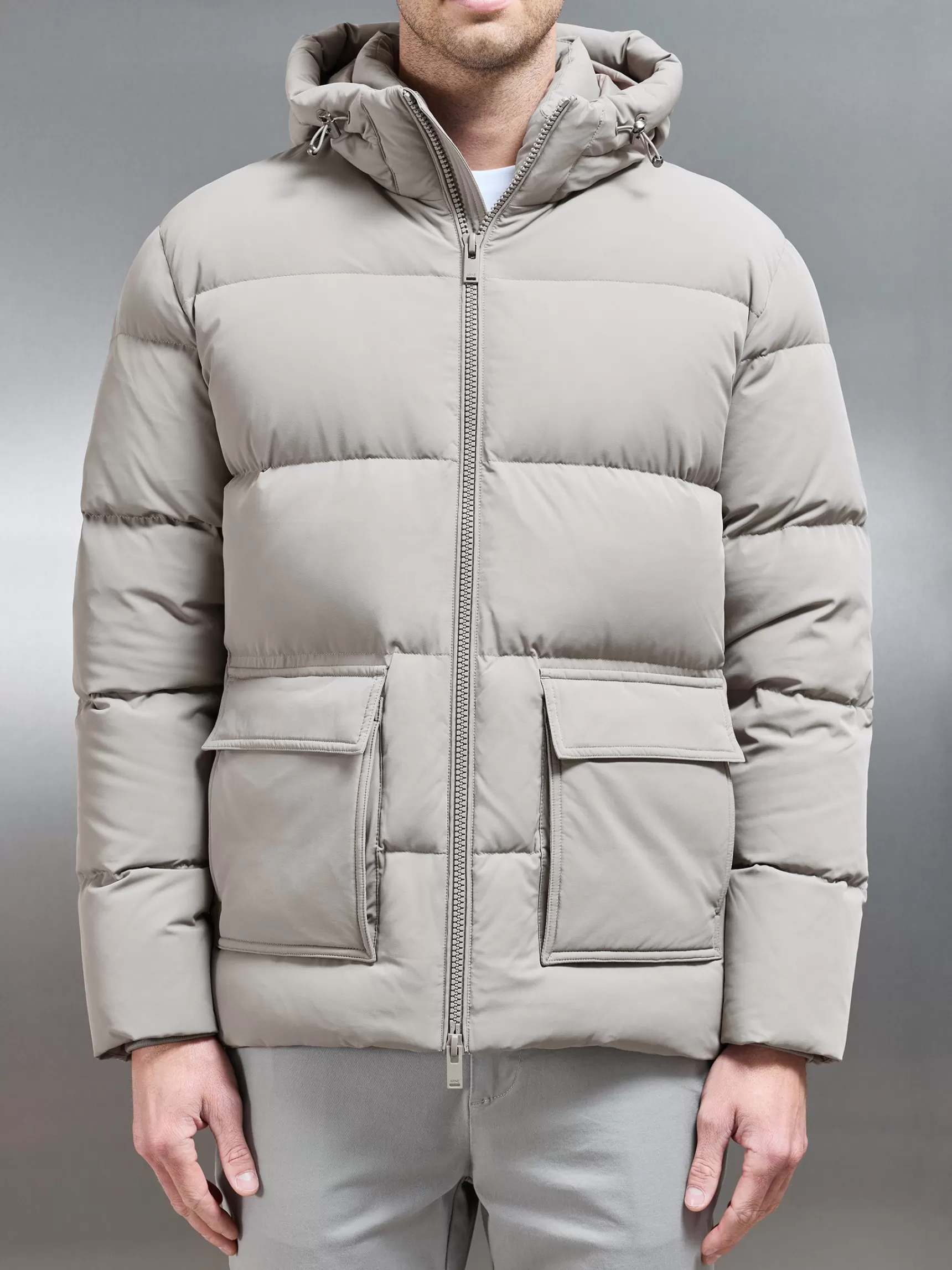 Cheap ARNE Short Down Parka - Taupe