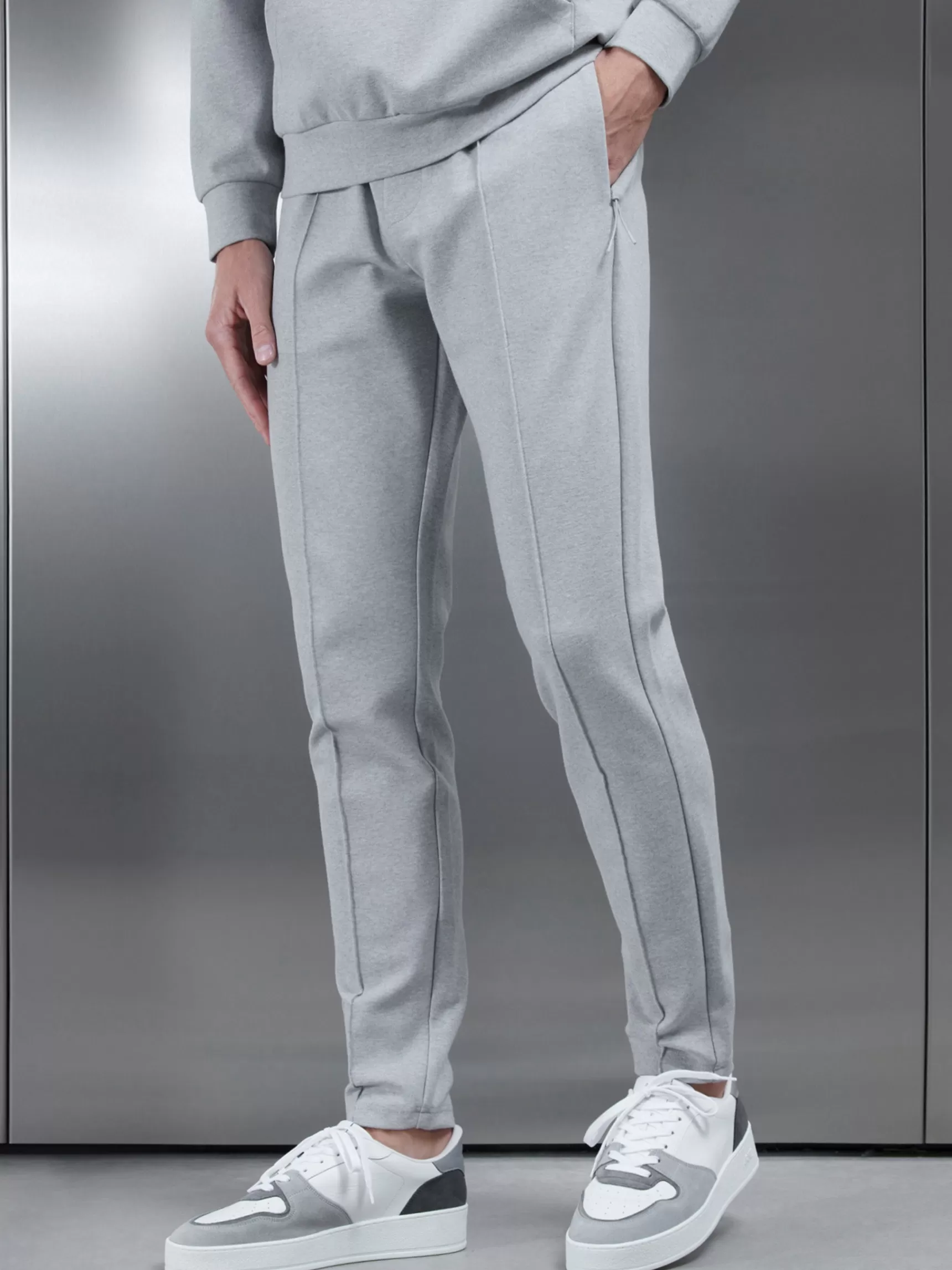 Shop ARNE Technical Jersey Jogger - Marl Grey MarlGrey