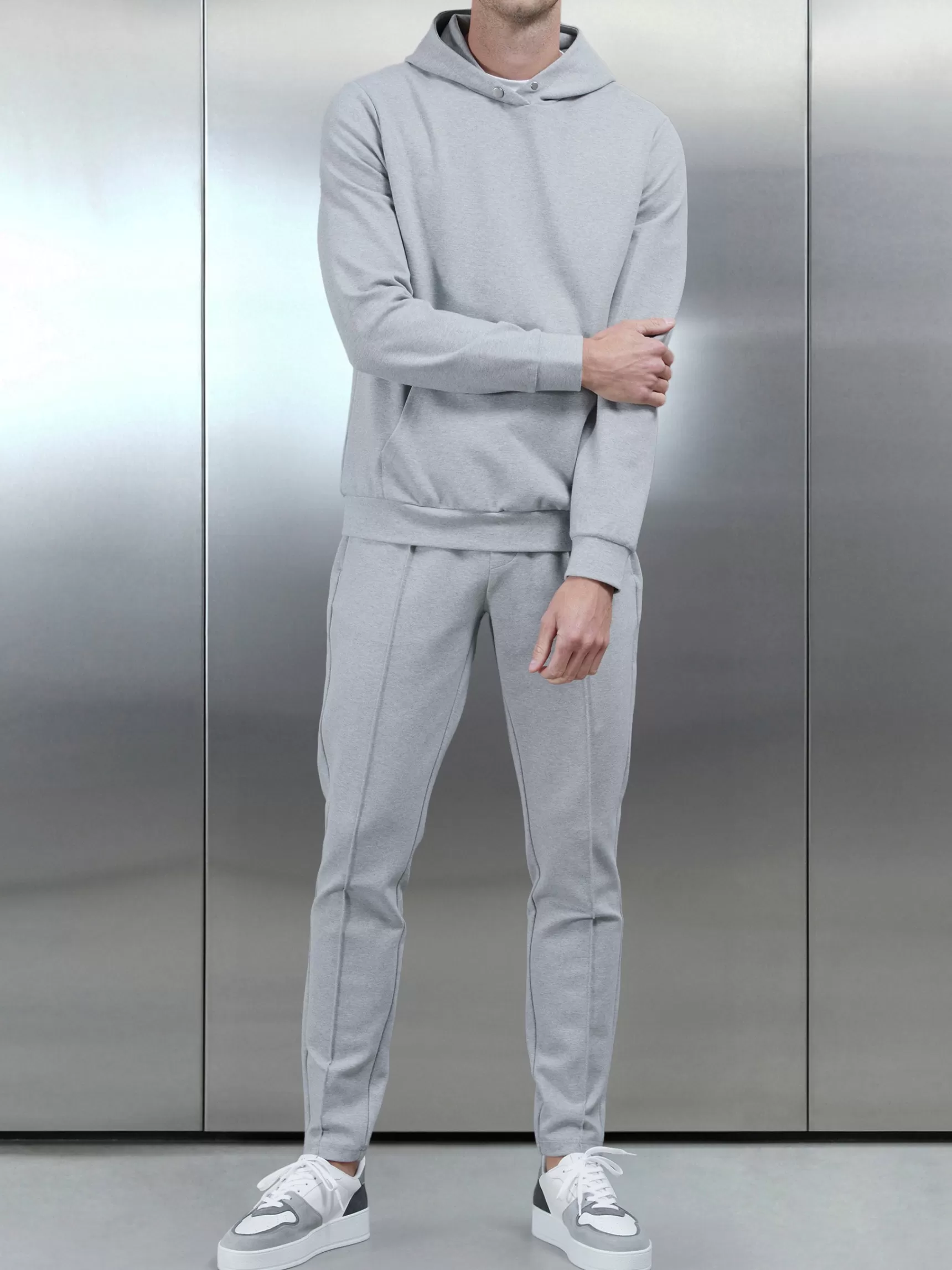 Shop ARNE Technical Jersey Jogger - Marl Grey MarlGrey