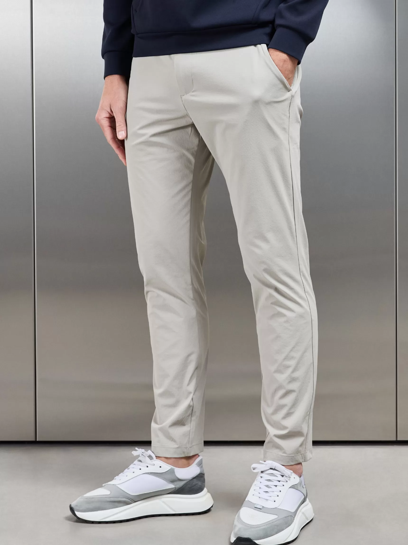 Shop ARNE Technical Tailored Trouser - Stone