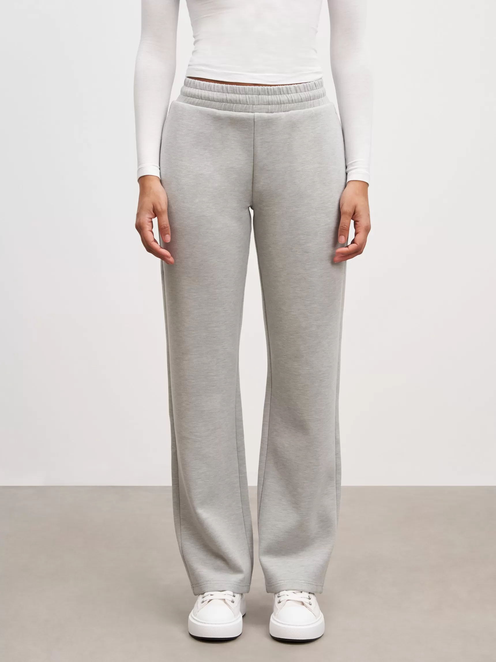 Best Sale ARNE Womens Knitted Straight Leg Jogger - Marl Grey MarlGrey