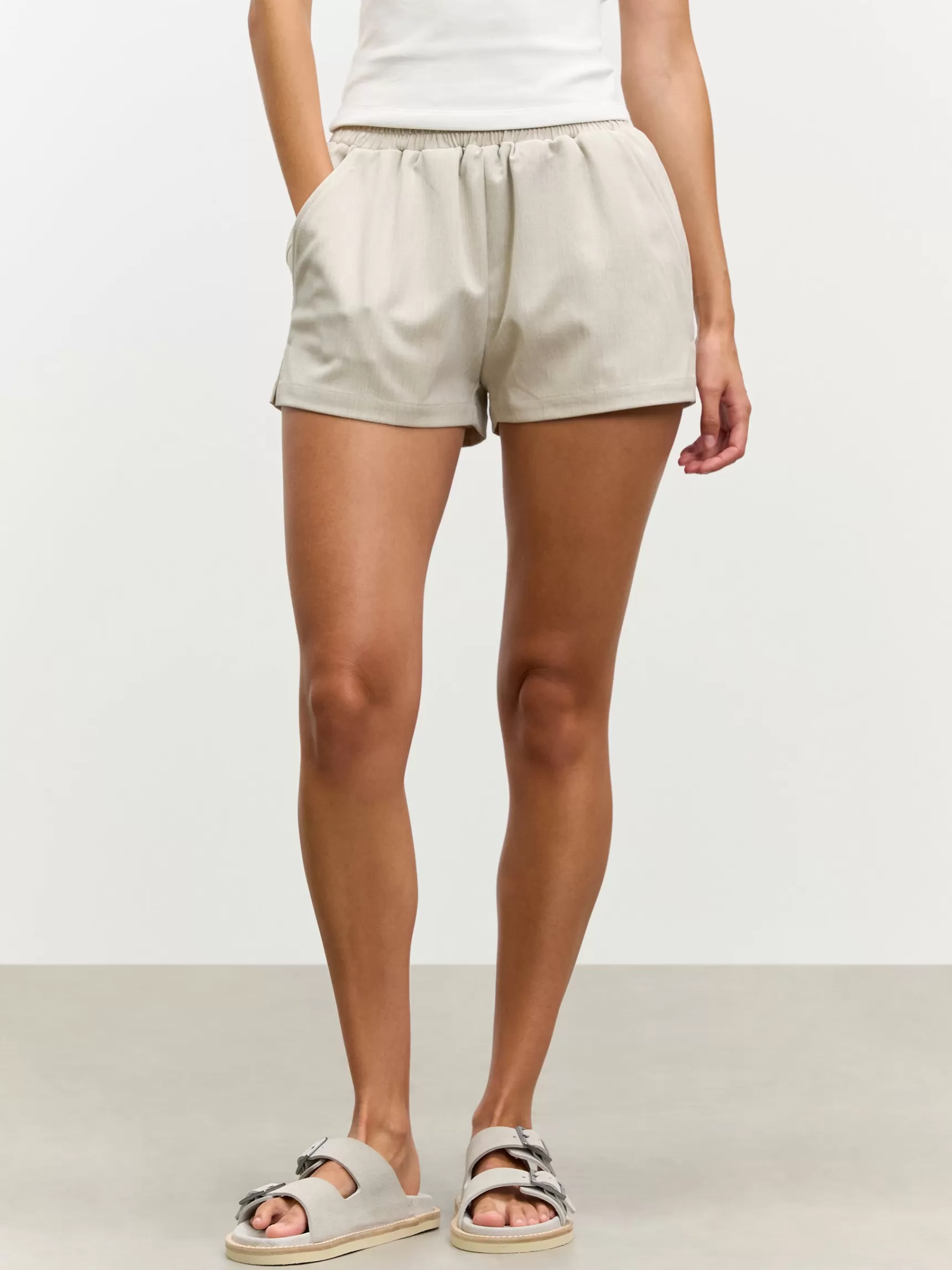 Clearance ARNE Womens Pull On Short - Stone